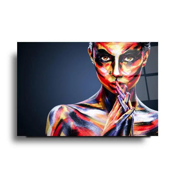 Body Art Woman Glass Wall Art - LUXARTDECO