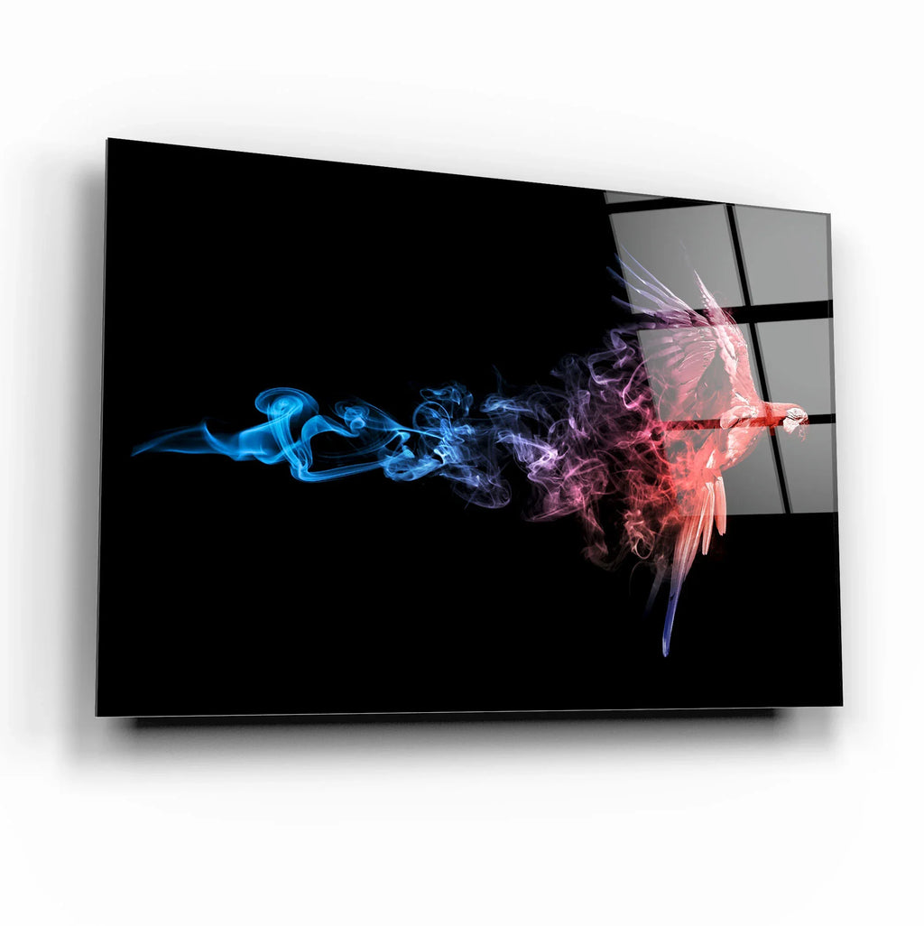 Parrot Glass Wall Art - LUXARTDECO