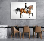 Girl on Horse Glass Wall Art - LUXARTDECO