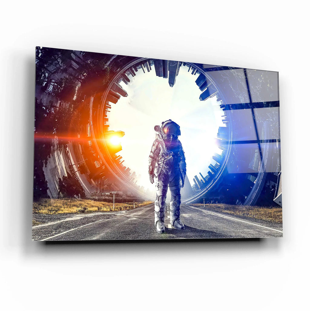 Cosmonaut Glass Wall Art - LUXARTDECO