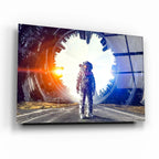 Cosmonaut Glass Wall Art - LUXARTDECO