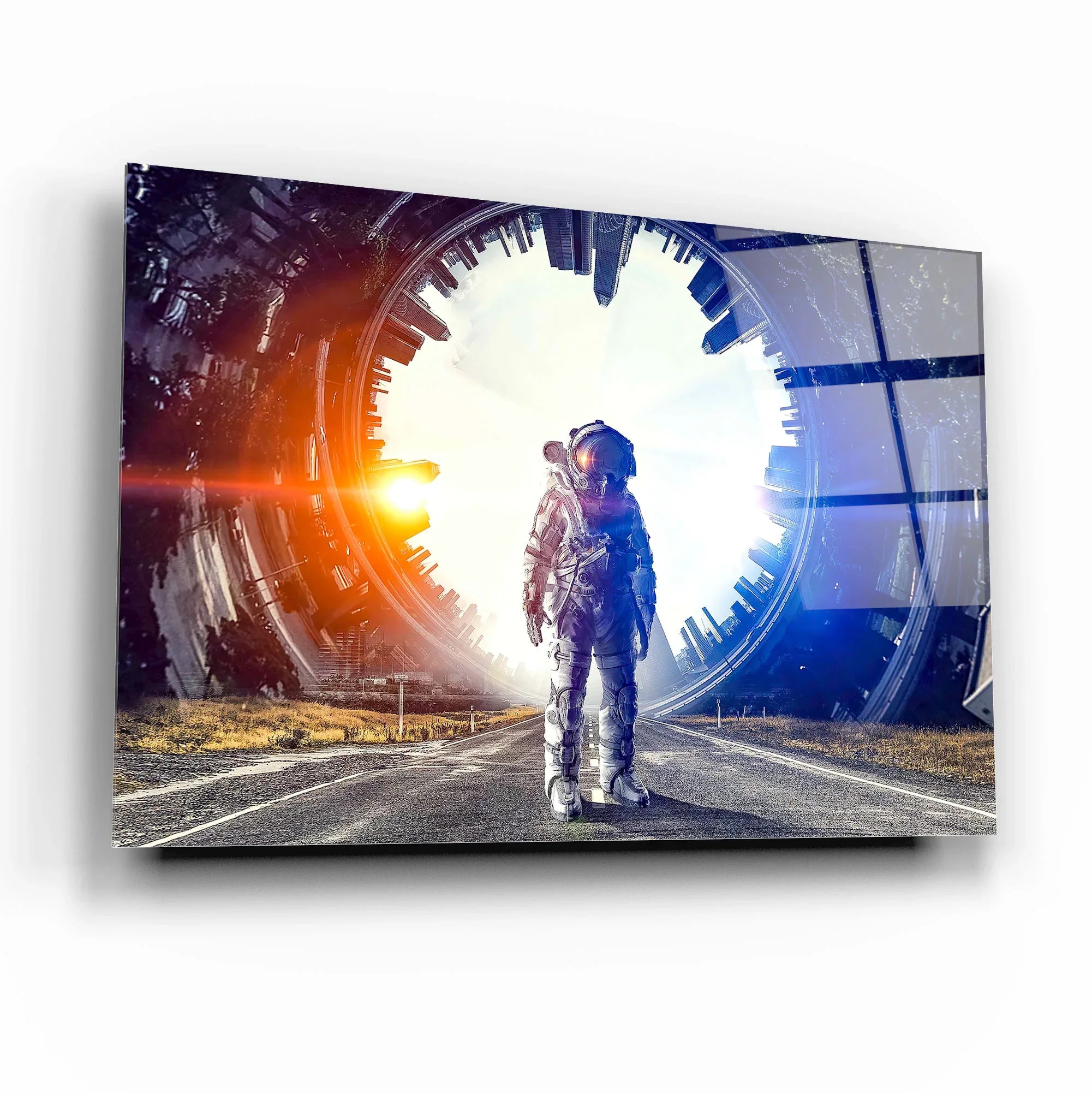 Cosmonaut Glass Wall Art - LUXARTDECO