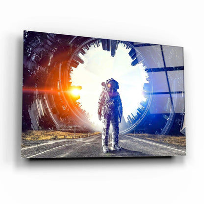 Cosmonaut Glass Wall Art - LUXARTDECO