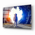 Cosmonaut Glass Wall Art - LUXARTDECO