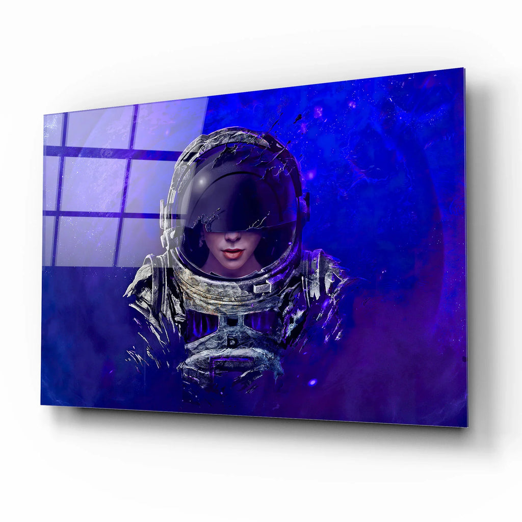Cosmonaut Glass Wall Art - LUXARTDECO