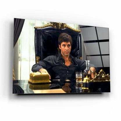 Tony Montana Glass Wall Art - LUXARTDECO