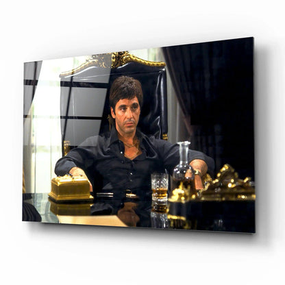 Tony Montana Glass Wall Art - LUXARTDECO