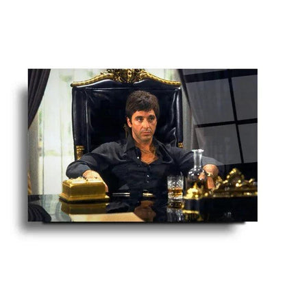 Tony Montana Glass Wall Art - LUXARTDECO