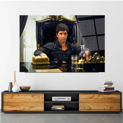 Tony Montana Glass Wall Art - LUXARTDECO