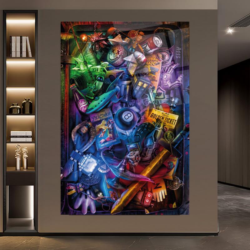 Palla da Biliardo Quadro in Vetro Temperato