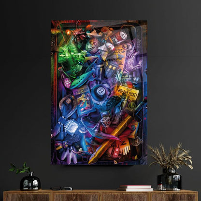 Palla da Biliardo Quadro in Vetro Temperato