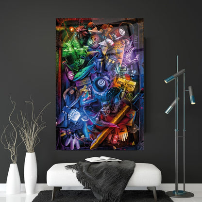 Palla da Biliardo Quadro in Vetro Temperato