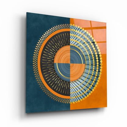 Geometric Abstract Glass Wall Art