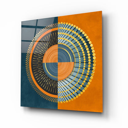 Geometric Abstract Glass Wall Art