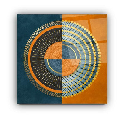 Geometric Abstract Glass Wall Art