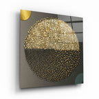Abstract Gold Glass Wall Art
