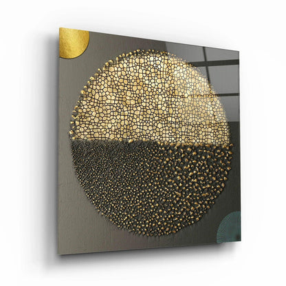 Black and Gold Abstract Glass Wall Art - LUXARTDECO
