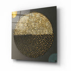 Abstract Gold Glass Wall Art