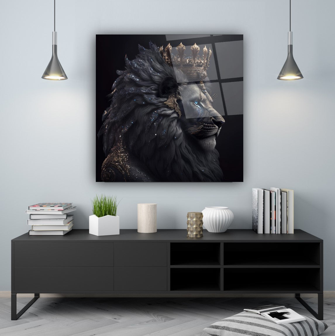 Lion King Glass Wall Art