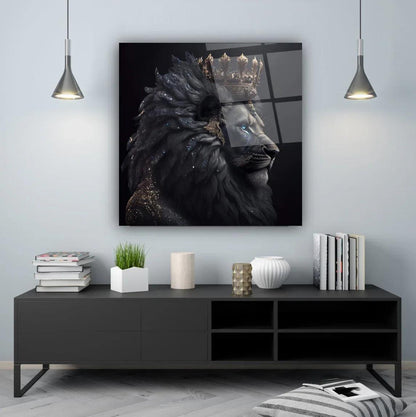 Lion King Glass Wall Art - LUXARTDECO