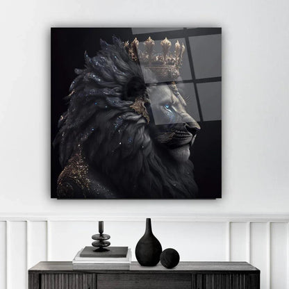 Lion King Glass Wall Art - LUXARTDECO