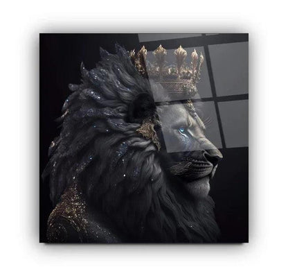 Lion King Glass Wall Art - LUXARTDECO