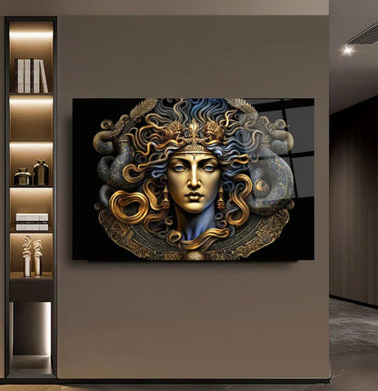 Medusa Glass Wall Art - LUXARTDECO
