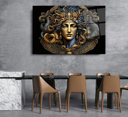 Medusa Glass Wall Art - LUXARTDECO