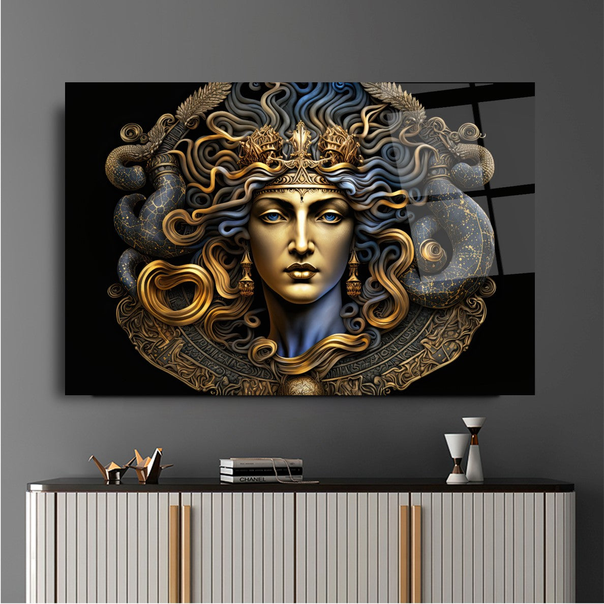 Medusa Glas Wall Art