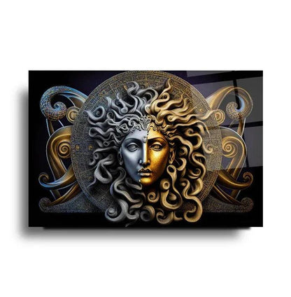 Medusa Glass Wall Art - LUXARTDECO