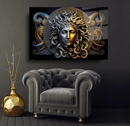 Medusa Glass Wall Art - LUXARTDECO