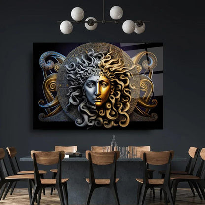 Medusa Glass Wall Art - LUXARTDECO