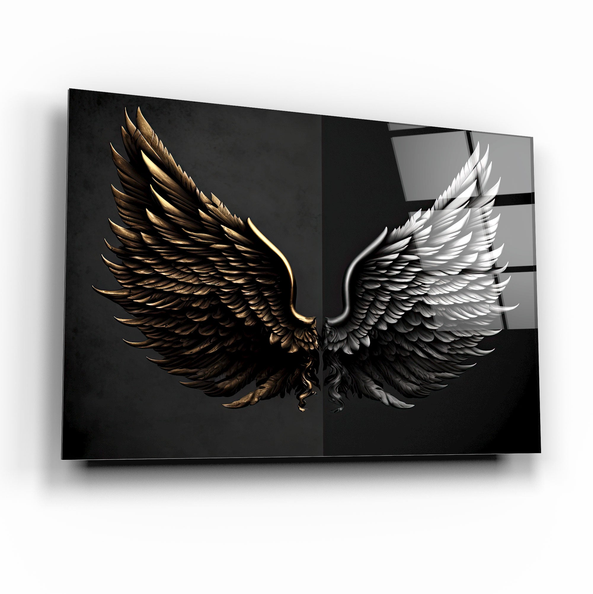 Gold Wings Glas Wall Art