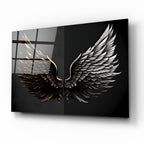 Gold Wings Glas Wall Art