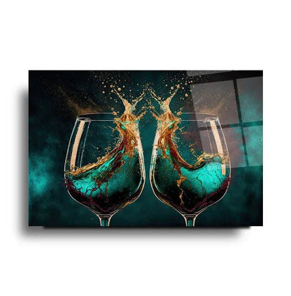 Cheers Glass Wall Art - LUXARTDECO