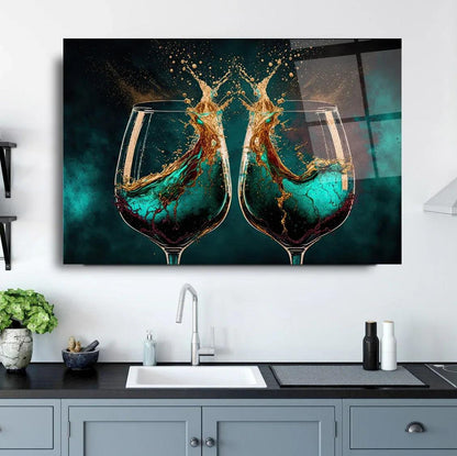 Cheers Glass Wall Art - LUXARTDECO