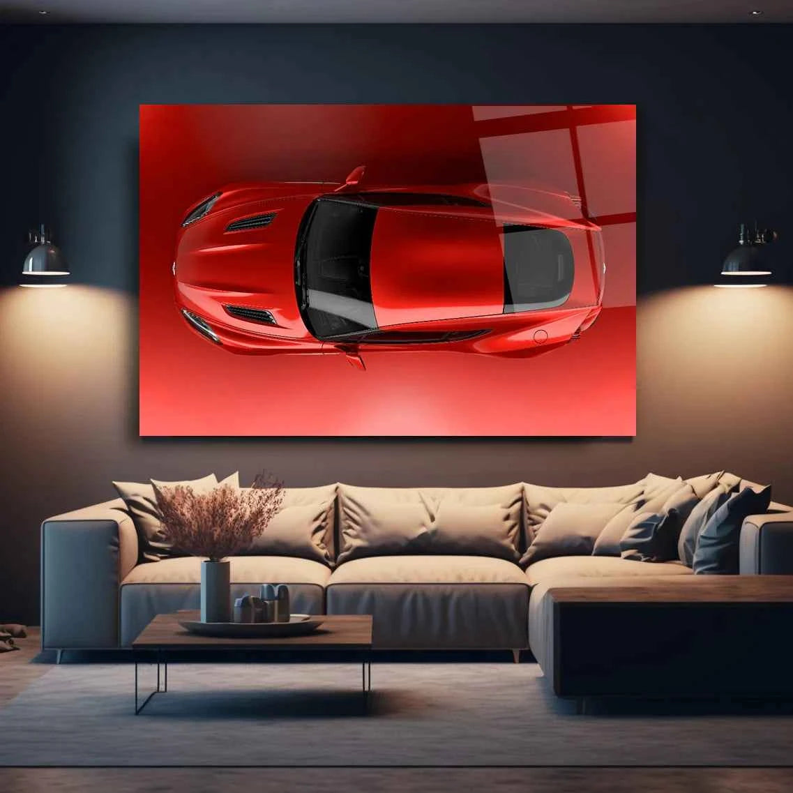 Aston Martin Glass Wall Art