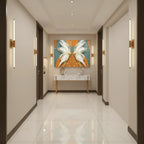 Butterfly Duo Glass Wall Art Set - LUXARTDECO