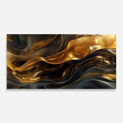 Black&Gold Glass Wall Art - LUXARTDECO