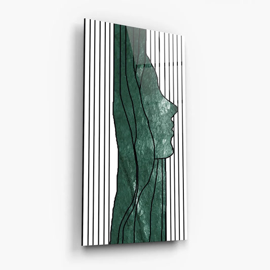 Art mural abstrait en verre 