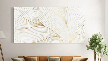 Pure White Glass Wall Art - LUXARTDECO