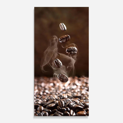 Grains de Café Tableau in Verre trempé