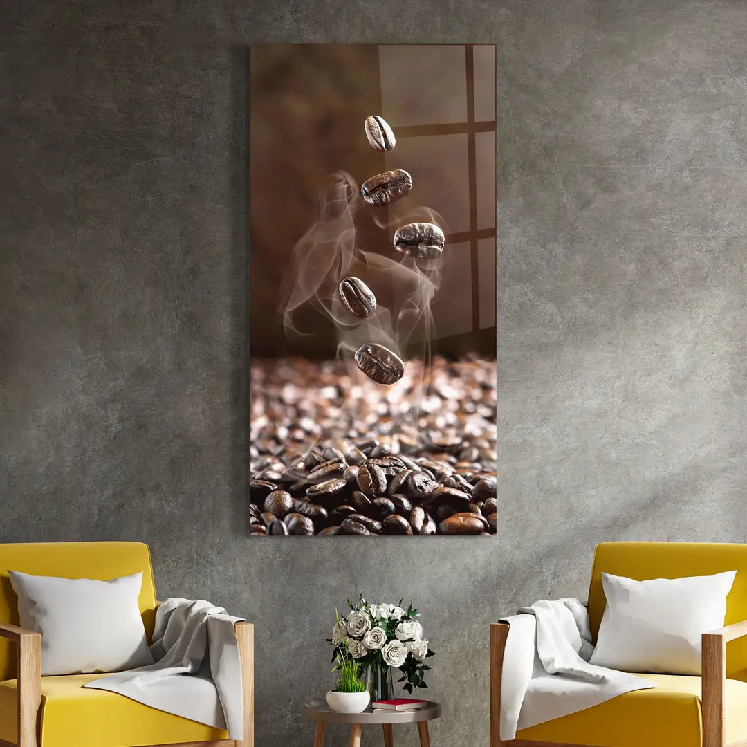 Coffee Beans Glass Wall Art