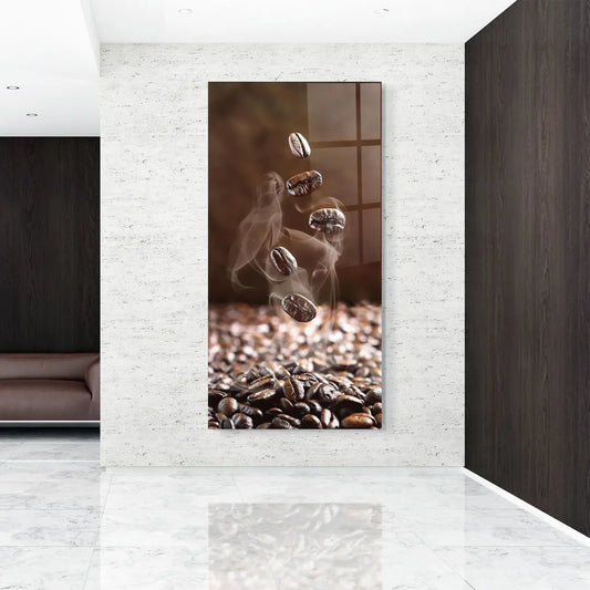 Coffee Beans Glass Wall Art