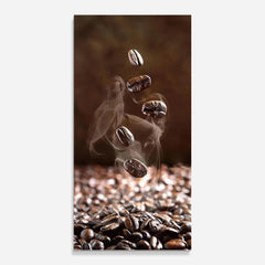 Chicchi di Caffè Quadro in Vetro Temperato