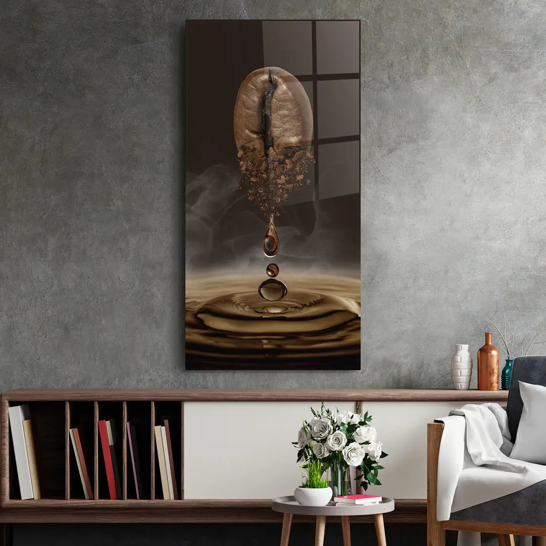 Coffee Drip Glass Wall Art