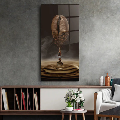 Goccia di Caffè Quadro in Vetro Temperato