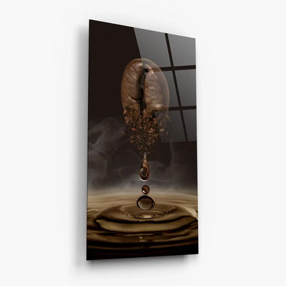 Goccia di Caffè Quadro in Vetro Temperato