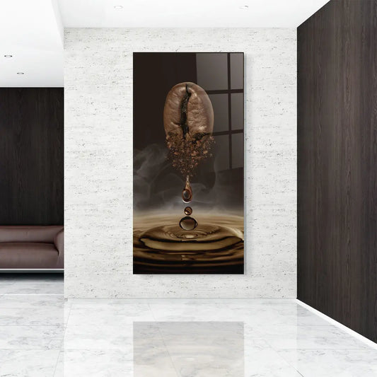 Coffee Drip Glass Wall Art