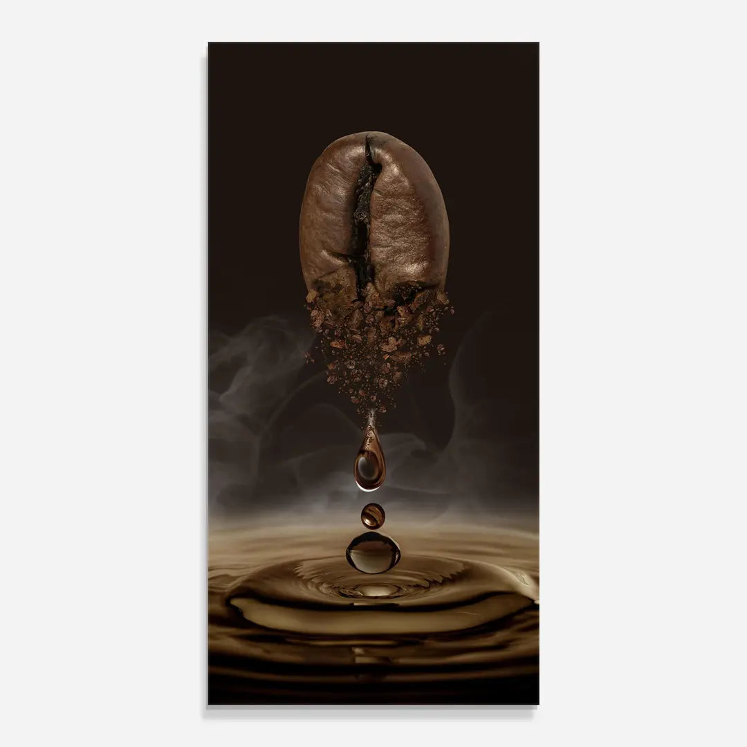 Coffee Drip Glass Wall Art